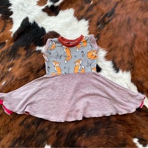 - Spicy Toast - Fox dress - twirly - size 12/18 months